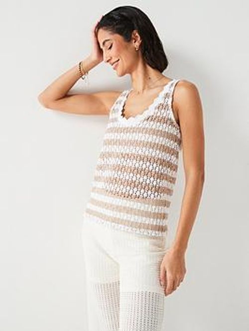 V By Very Sleeveless Crochet...