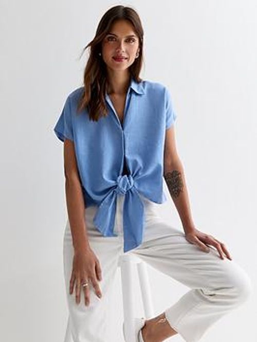 New Look Pale Blue Linen...