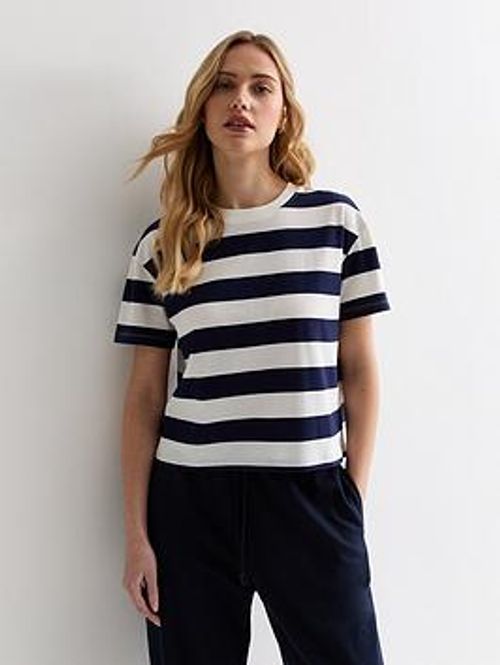 New Look Blue Stripe Cotton...