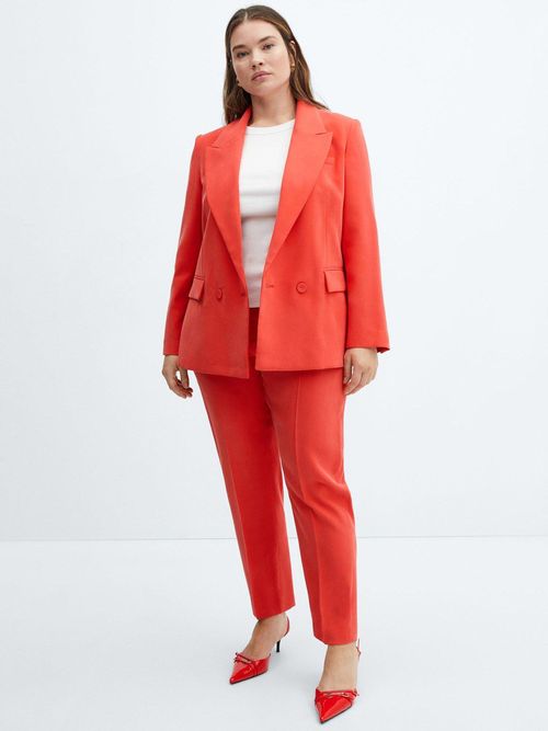 Mango Red Double Button Blazer