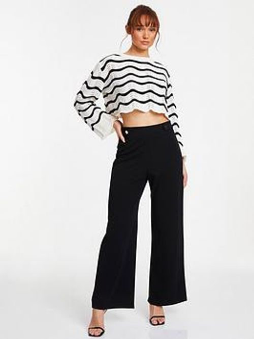 Quiz Black Palazzo Trousers