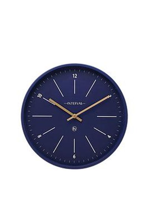 Interval Navy Metal Wall Clock