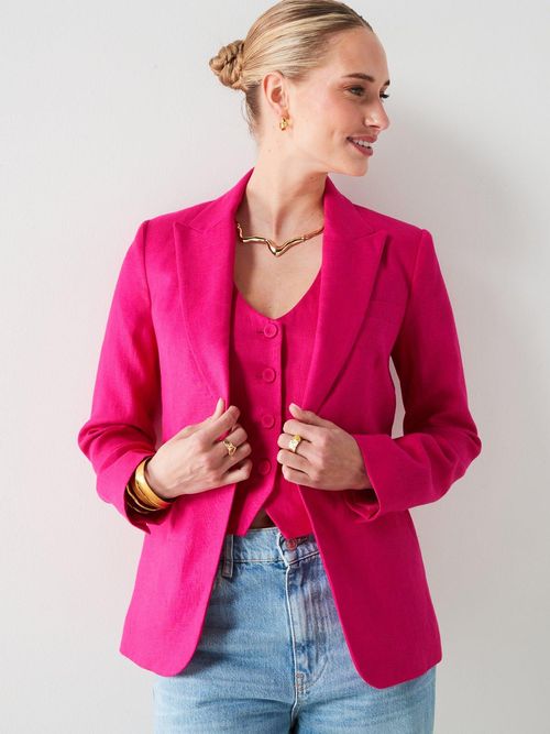 Mango Pink Blazer Suit Jacket