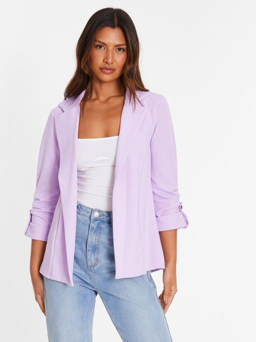 Quiz Lilac Ruched Sleeve...