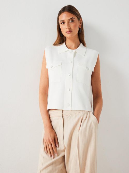 Mango Sleeveless Pocket Top