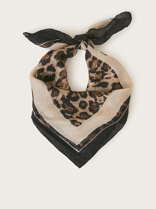 Monsoon Prue Animal Silk Scarf