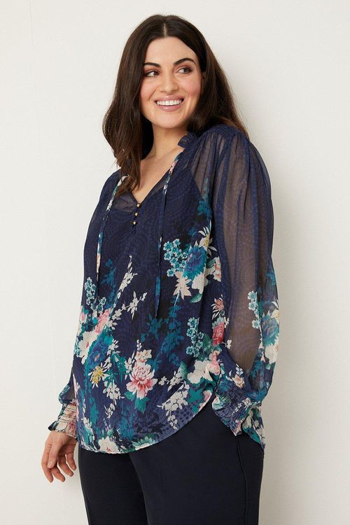 Womens Curve Navy Floral...