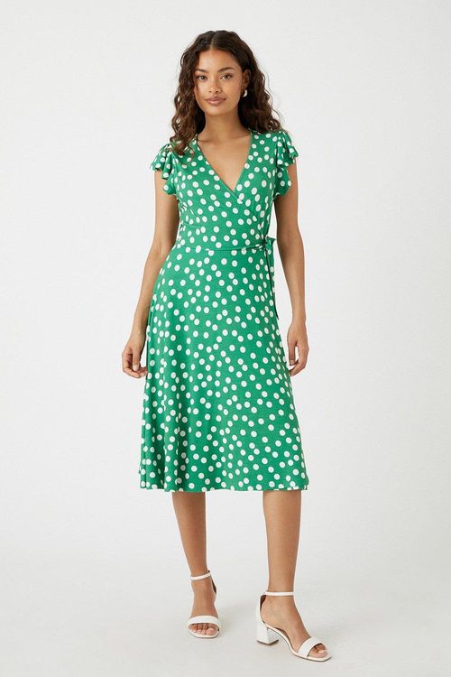 Womens Petite Green Spot...