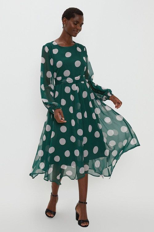 Womens Twist Front Green Spot...