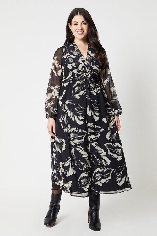 Womens Curve Feather Print...