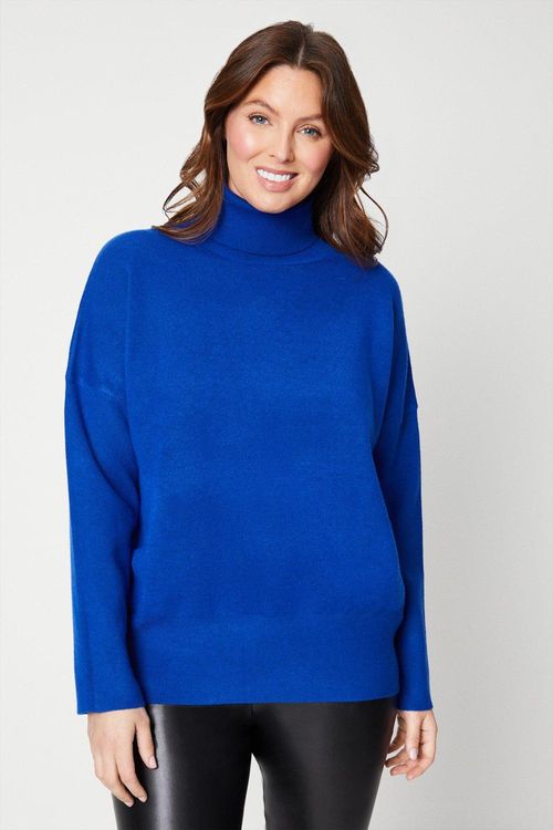 Womens Roll Neck Oversized...