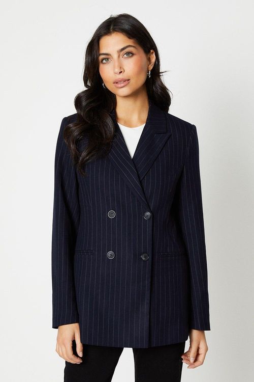 Womens Pinstripe Double...