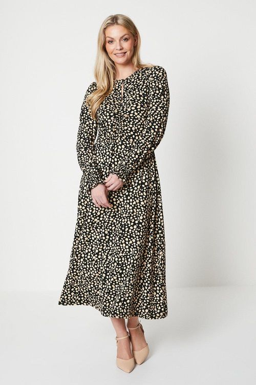 Womens Spot Print Jersey Midi...