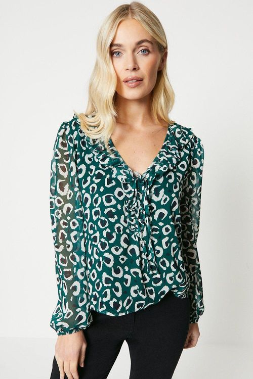 Womens Petite Leopard Print...