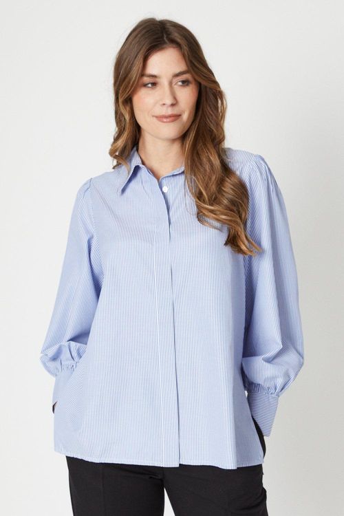 Womens Poplin Striped Shirt