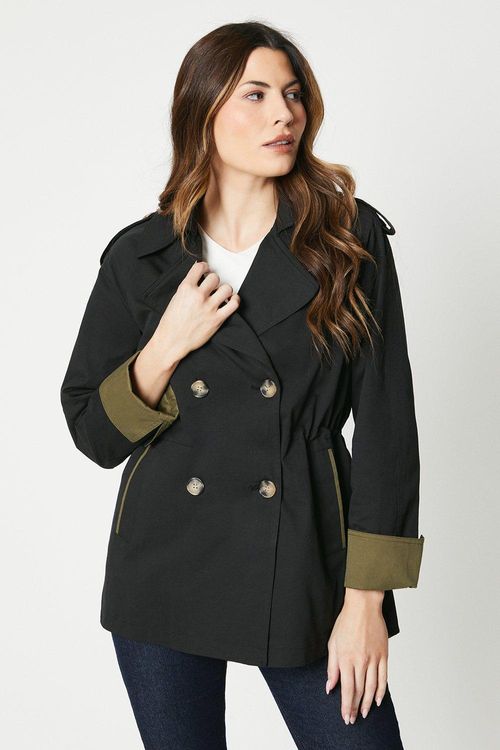 Womens Premium Short Trench...