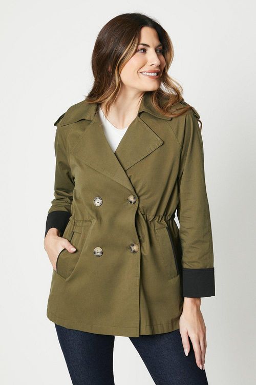 Womens Premium Short Trench...