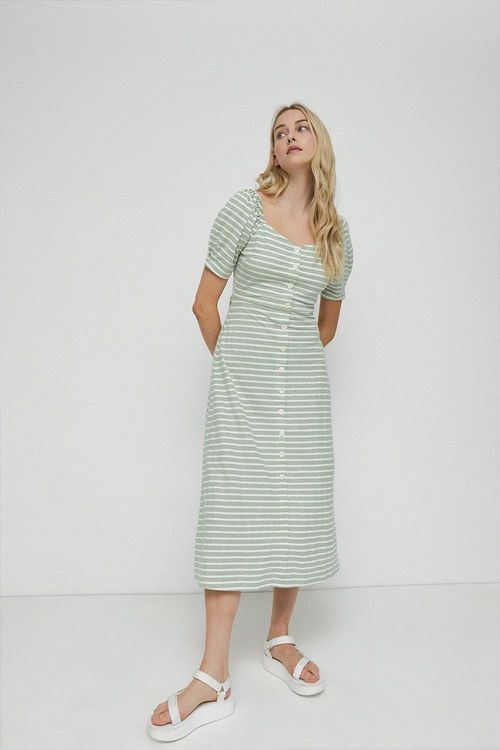 Womens Stripe Pique...