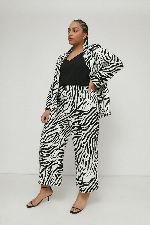 Womens Plus Size Zebra Crepe...