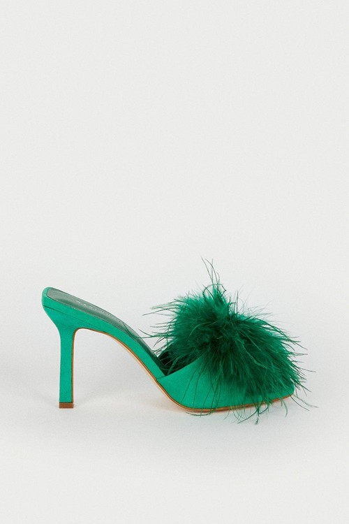 Womens Feather Detail Heeled...