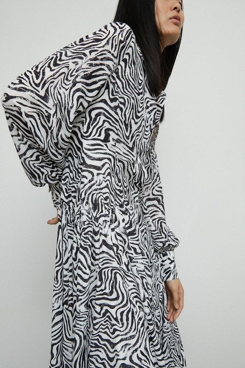 Womens Animal Print Midi...