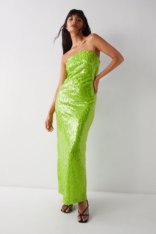 Womens Sequin Maxi Bandeau...