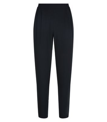 Navy Side Stripe Trousers  New Look