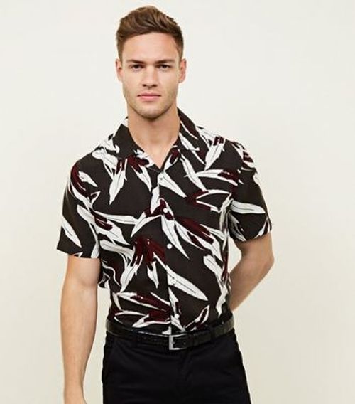 Men's Khaki Tropical Floral...