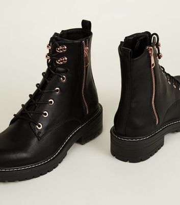 new look black leather boots