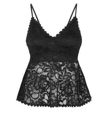 Lace cheap peplum cami