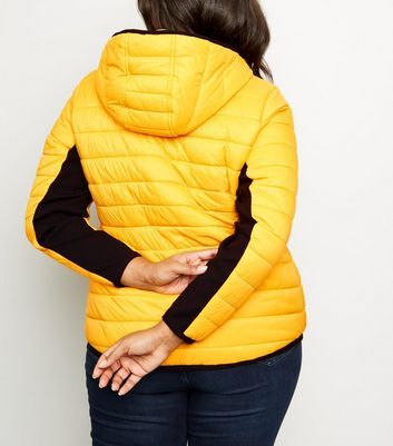 New look mustard puffer coat cheap
