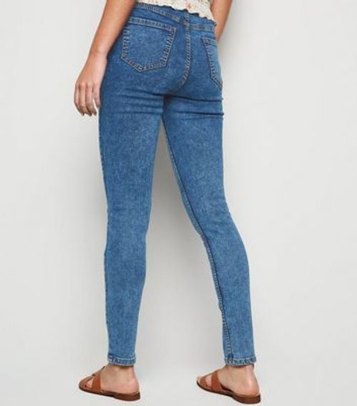 Blue Acid Wash Emilee Jeggings New Look, Compare