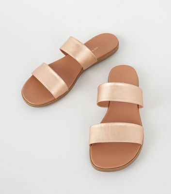 new look tan sliders
