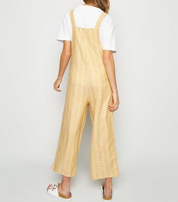 Maternity Yellow Stripe Linen Blend 