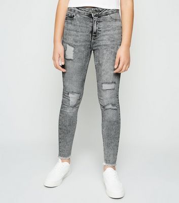 girls grey skinny jeans