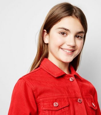 red denim jacket girls