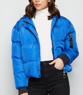 New look blue puffer clearance jacket