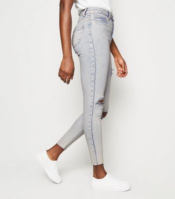 new look grey ripped jeans