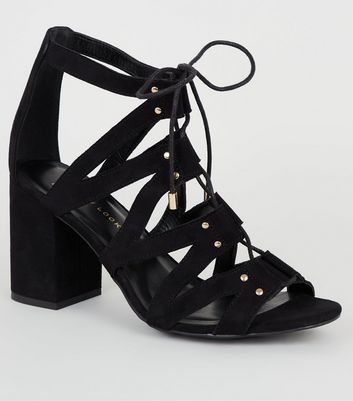 new look wide fit black heels