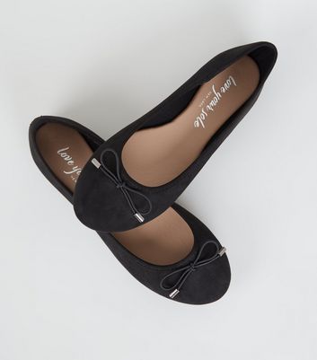 new look black ballet pumps