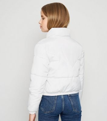Girls White Puffer Jacket New Look 