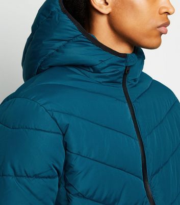 teal puffer jacket