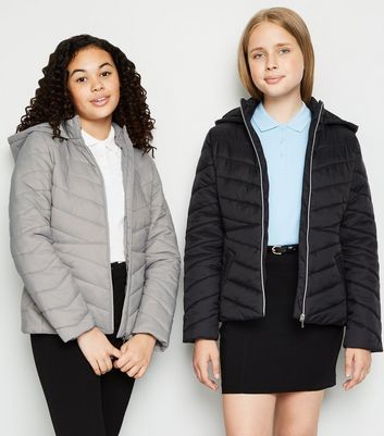 girls black puffer jacket