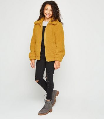 mustard oversized coat