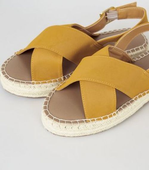 Mustard Cross Strap Woven Espadrilles Look | Compare | Highcross Shopping Centre