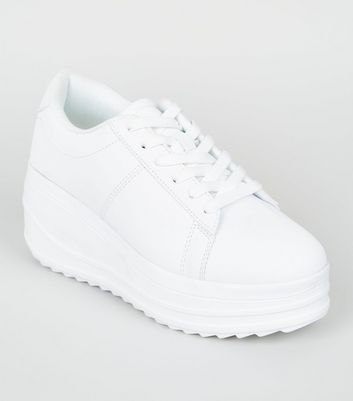 white wedge plimsolls