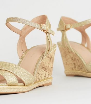 new look yellow wedges