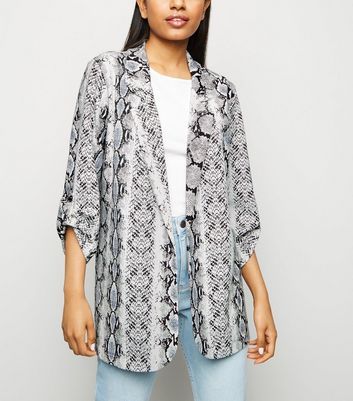 grey snakeskin blazer