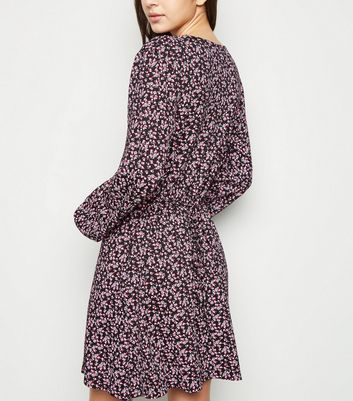 new look cameo rose black dress