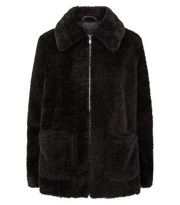 patch pocket teddy coat